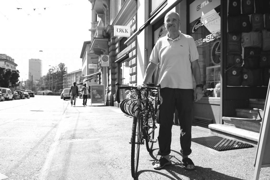 Achim Luechinger: „Ich stelle erstaunt fest, dass die Jungen immer weniger Velo fahren und immer mit dem Bus.“